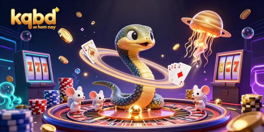 Experience the thrill of betting with kqbd wc hom nay in a cosmic casino setting with astronauts and vibrant graphics.