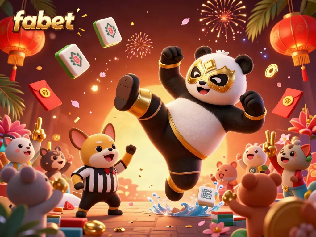 Experience exhilarating gambling action at fabet with colorful scenes of animated characters in a lively online casino.