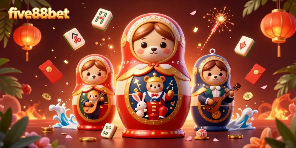 Experience the excitement of five88bet with engaging colorful casino scenes.