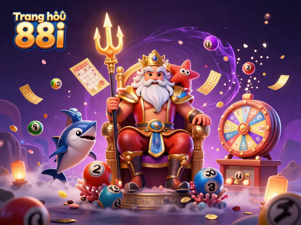 Engage with Trang chủ 88i featuring Neptune, vibrant lottery elements, and online gaming excitement.