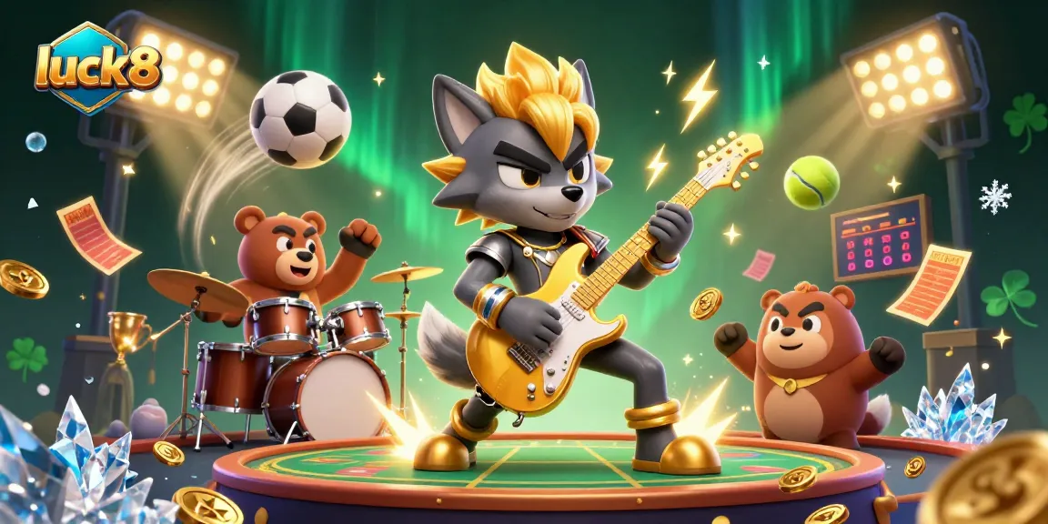 Enjoy a thrilling luck8 gaming experience with vibrant characters and dynamic sports betting elements.
