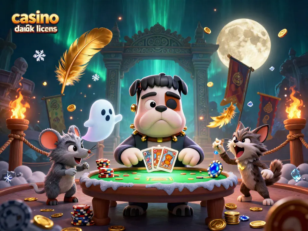 Engage in exciting gameplay at casino uden dansk licens with iconic characters in a thrilling casino scene.