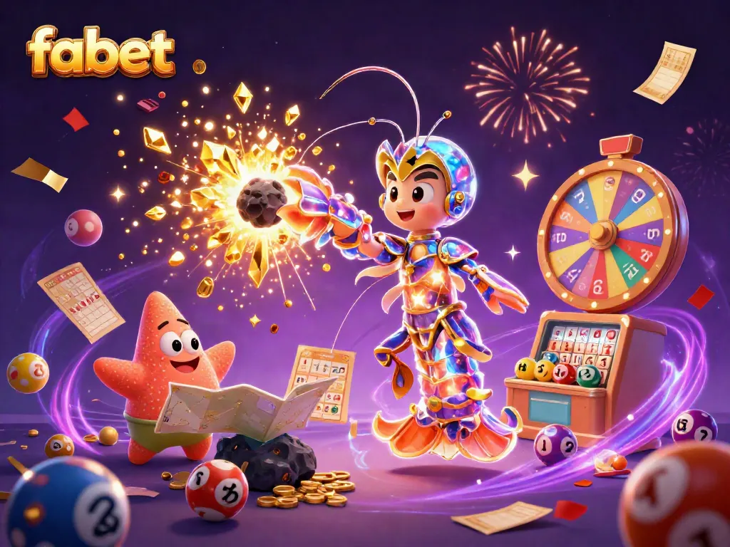 Experience the thrill of fabet with a galactic samurai mantis shrimp and vibrant gambling elements in action.