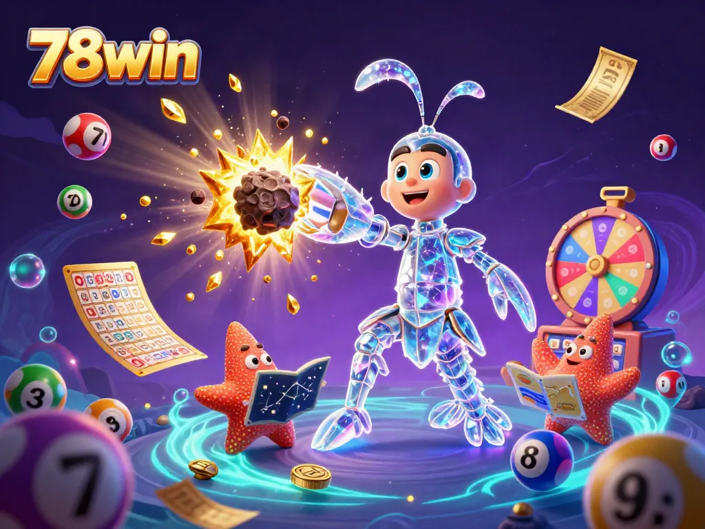 Experience thrilling wins with 78win's vibrant lottery and gaming atmosphere featuring colorful elements.