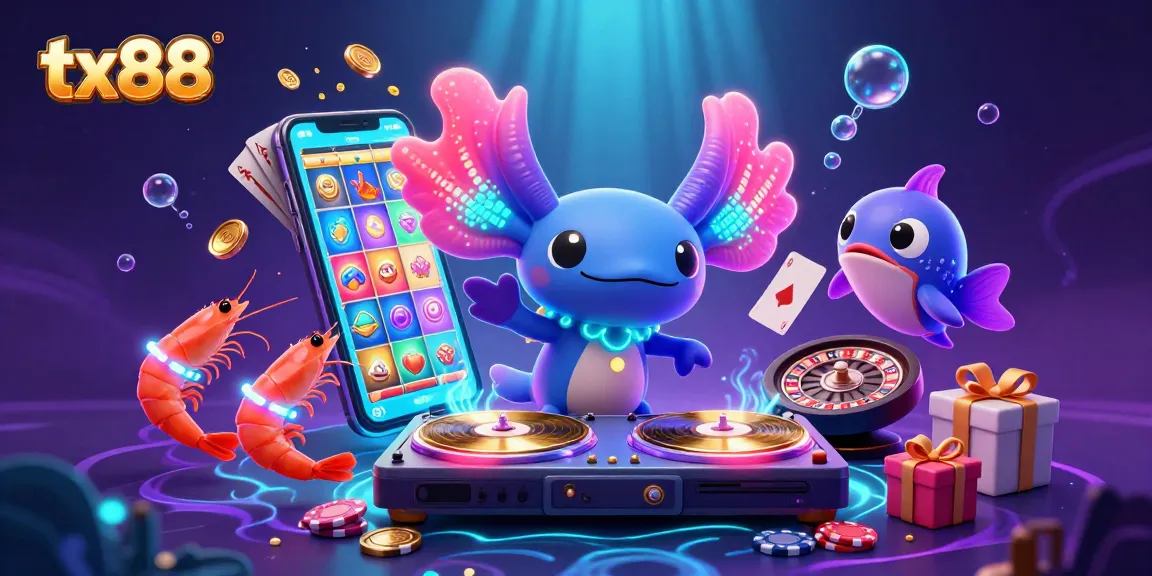 Experience thrilling tx88 action with vibrant underwater casino characters in a dazzling 3D scene.