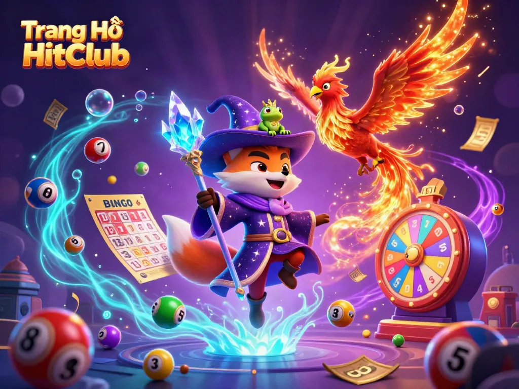 Experience thrilling games at Trang Chủ HitClub with our mystical 3D casino illustration!