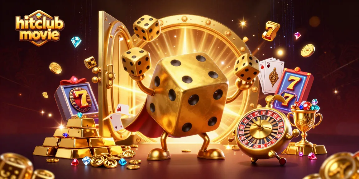 Experience excitement in hitclub movie with golden dice, riches, and captivating casino action.